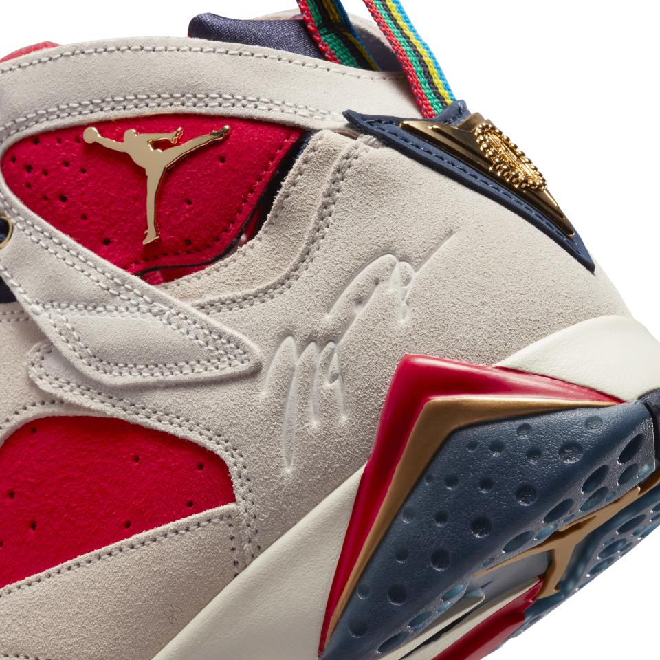 Trophy Room x Air Jordan 7 Olympic Practice Release Date Heel Detail