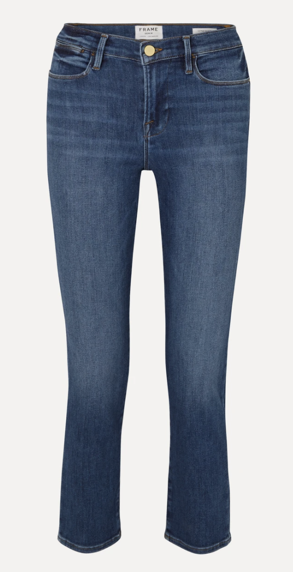 3) Le High cropped straight-leg jeans