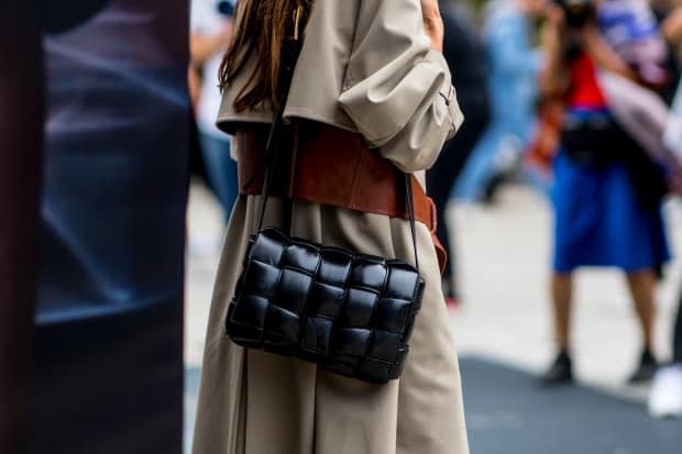 New York Fashion Week: Bottega Veneta 'Pouch' bag street style