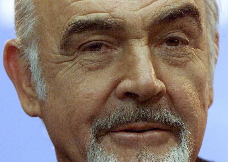 FILE PHOTO: British actor Sean Connery looks on during a news conference in Berlin