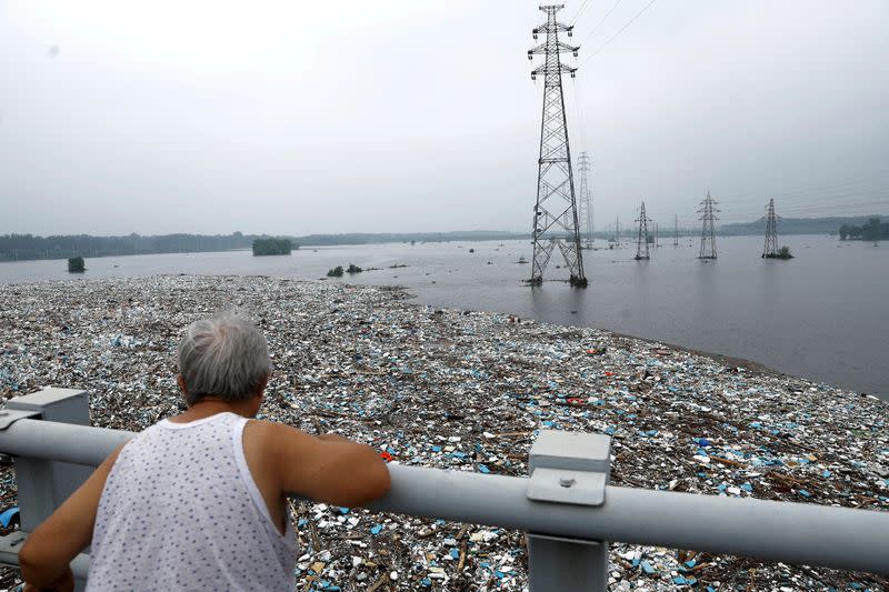 FILE PHOTO: Aftermath of Typhoon Doksuri in Beijing