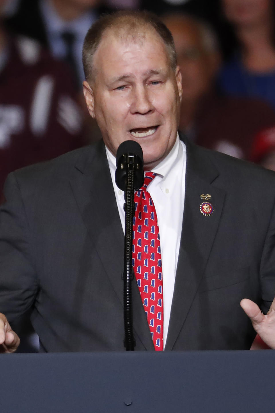 FILE - U.S. Rep. Trent Kelly, R-Miss., shown in this Nov. 4, 2019, file photograph taken in Tupelo, faces two opponents in Mississippi's 2022 First Congressional District race on Nov. 8, 2022, including Democrat Dianne Black. (AP Photo/Rogelio V. Solis, File)