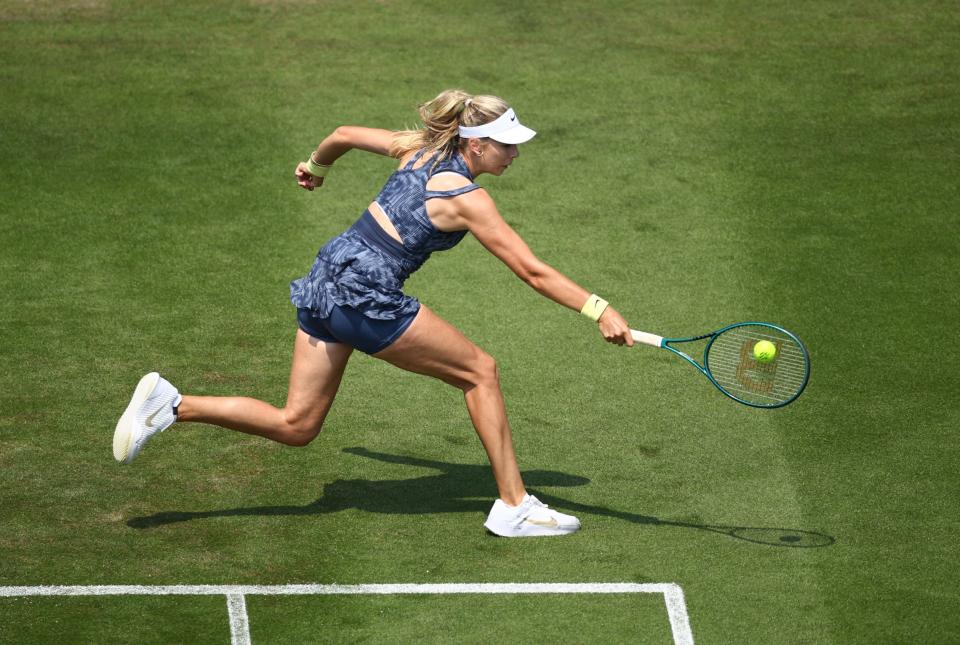 Katie Boulter in action against Jelena Ostapenko (Action Images via Reuters)