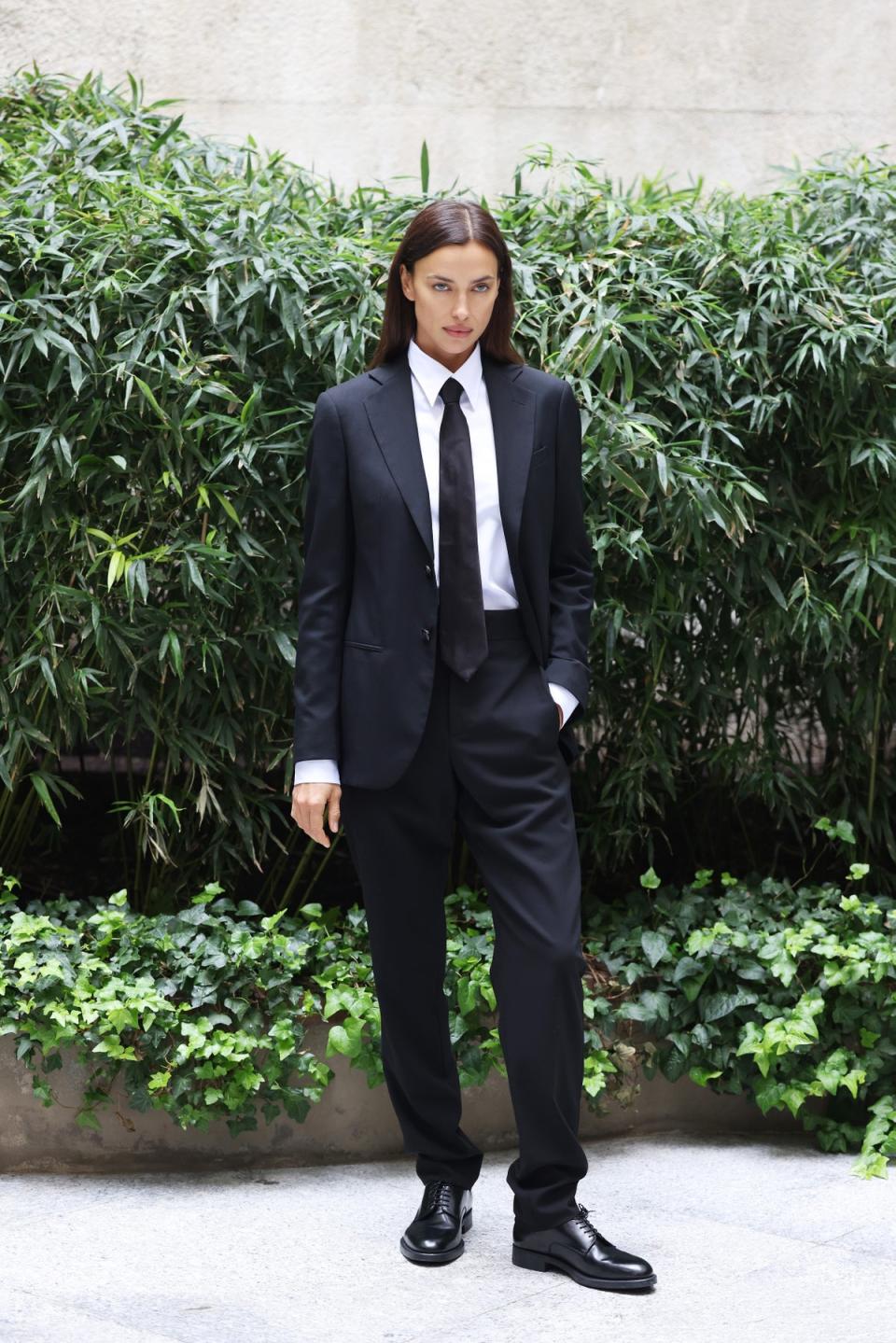 Irina Shayk attending Giorgio Armani’s SS23 Show on Sunday, September 25 (Getty Images)