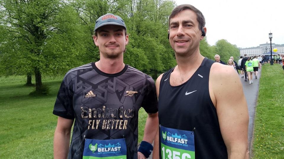 Pat and Jack Miller - father and son running the full marathon