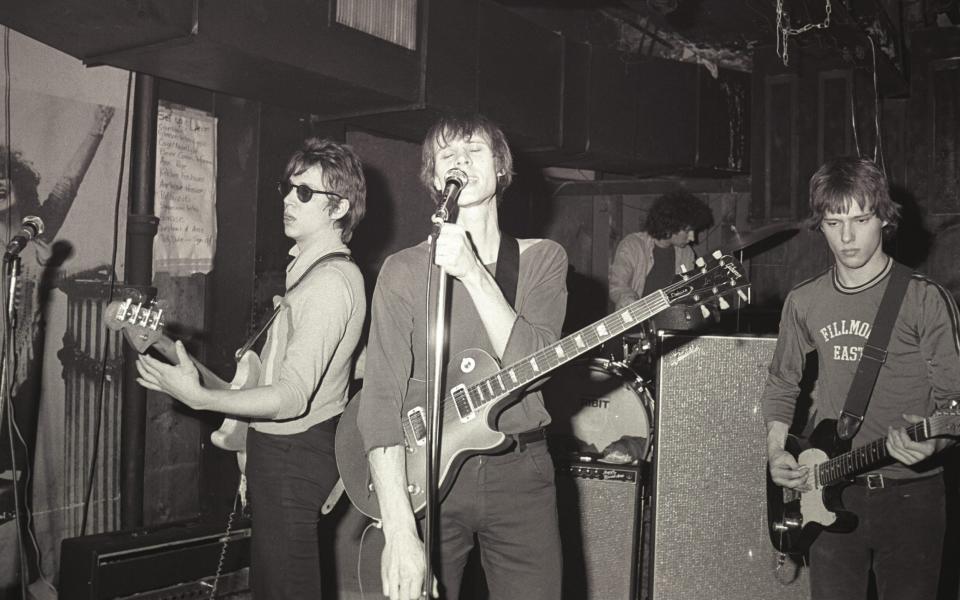 Television at CBGBs in 1975, l-r, Richard Hell, Verlaine, Billy Ficca and Richard Lloyd - Richard E Aaron/Redferns