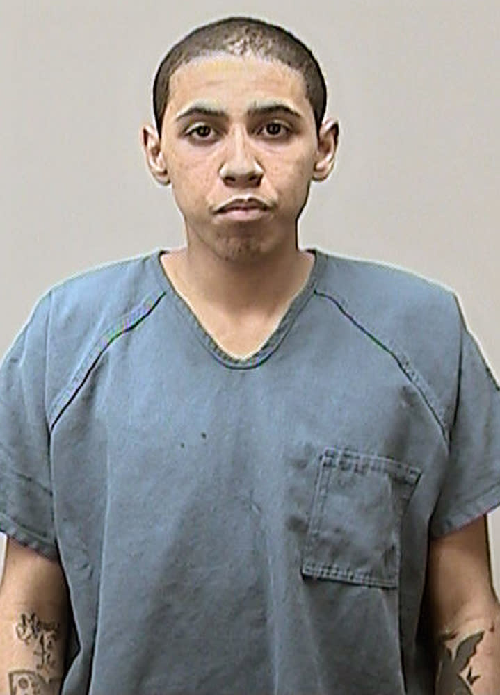 This photo provided by the Dane County Sheriff’s Office shows Kristopher J. Hughes. Hughes, Michon A. Thomas and Eric D. Bass face sexual assault and armed robbery charges after police said they broke into a Madison home looking for money, found a man and his wife lying in bed and assaulted the woman, who was six months pregnant, after beating her husband. (AP Photo/Dane County Sheriff’s Office)