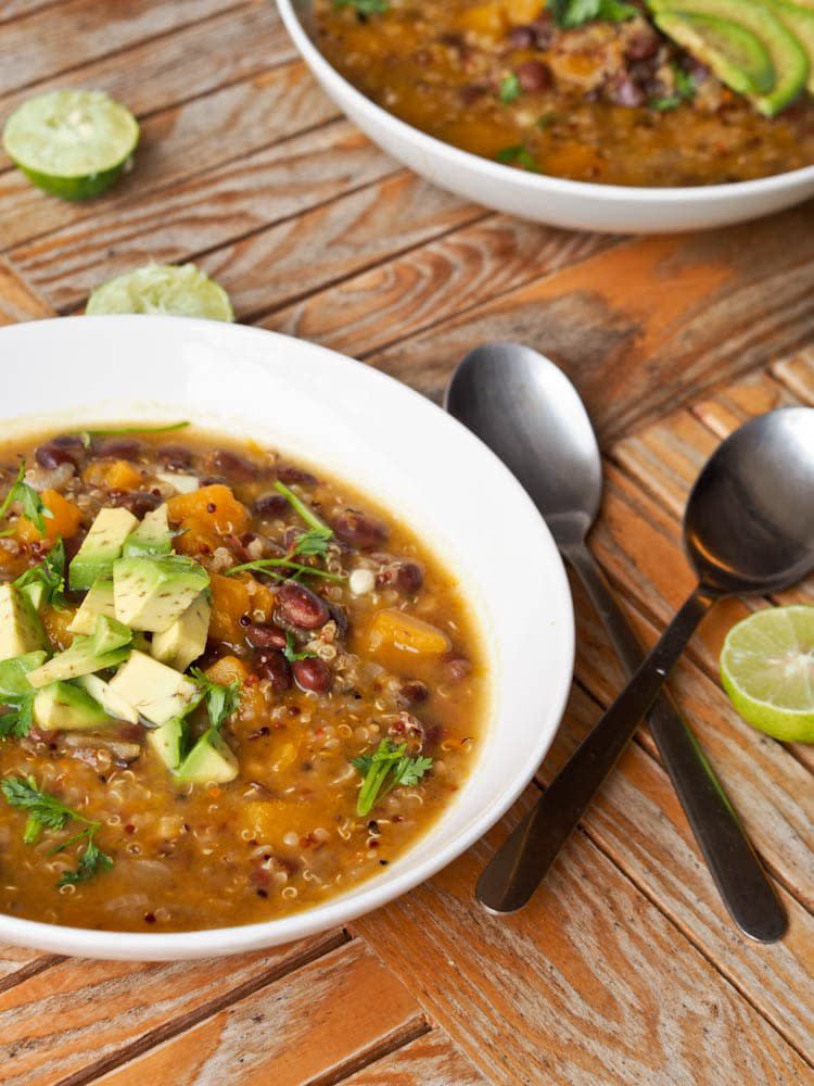 Quinoa Black Bean Pumpkin Soup