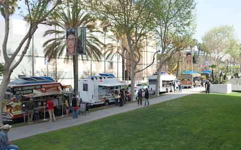Food trucks outside the Los Angeles County Museum of Art - Credit: Ashok Sinha/Ashok Sinha