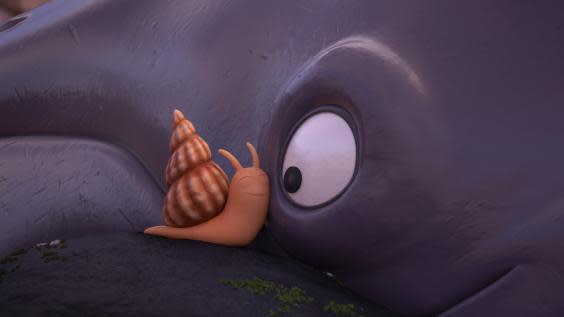 The snail cuddles the whale (BBC)