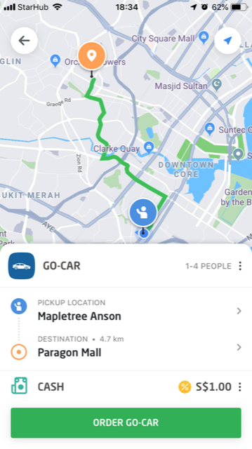 Gojek app screenshot. (Photo: Yahoo Lifestyle)