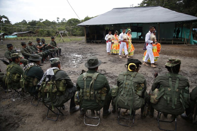 哥倫比亞革命武裝力量人民軍游擊隊的營隊。（美聯社）