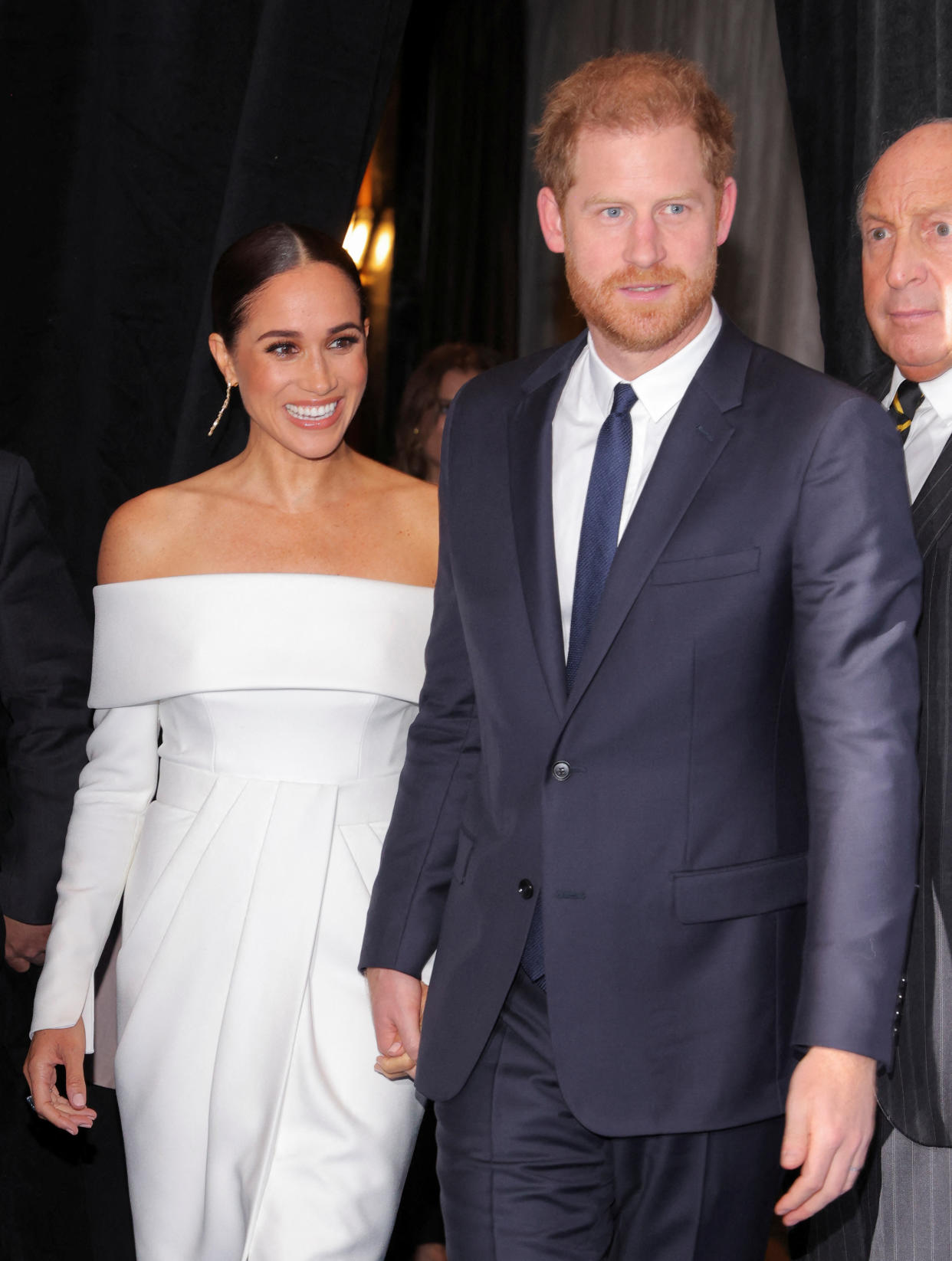 Britain's Prince Harry, Duke of Sussex, Meghan, Duchess of Sussex attend the 2022 Robert F. Kennedy Human Rights Ripple of Hope Award Gala in New York City, U.S., December 6, 2022. REUTERS/Andrew Kelly