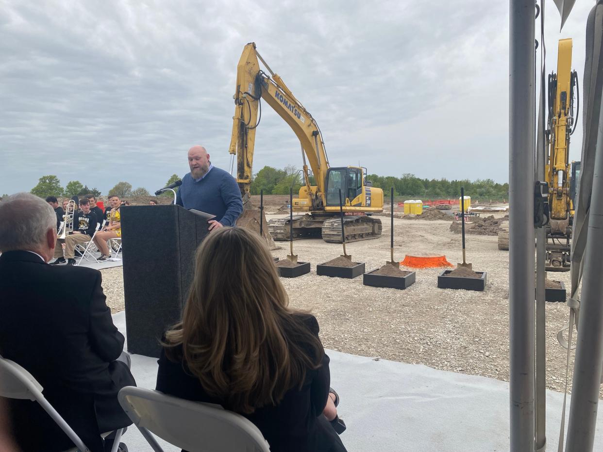 Chris Moss, father of a son with autism, on Thursday talked about the tremendous growth Asa has experienced at the Thompson Center. He spoke at a groundbreaking center for a new building, scheduled to open in 2026.