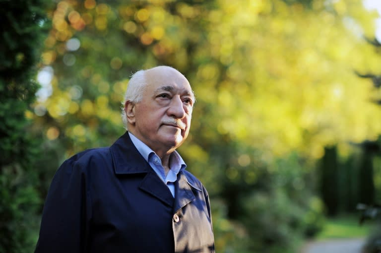 This handout picture released on September 24, 2013 by Zaman Daily shows exiled Turkish Muslim preacher Fethullah Gulen at his residence in Saylorsburg, Pennsylvania