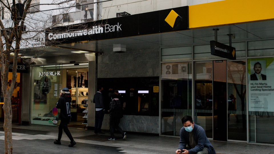 The exterior of  a Commonwealth Bank branch.