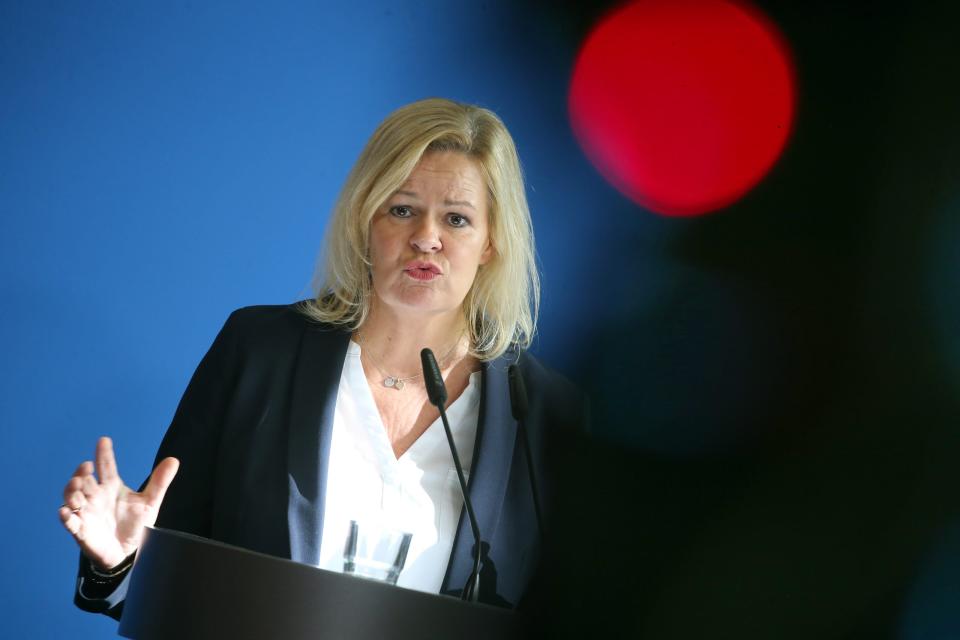 Innenministerin Nancy Faeser (SPD). - Copyright: picture alliance/dpa | Wolfgang Kumm