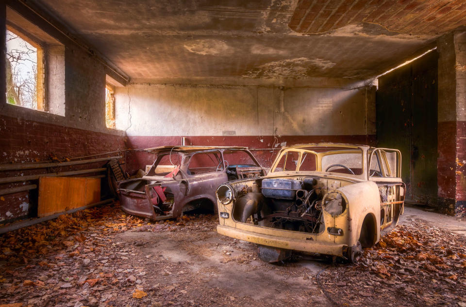 Cars left behind turning to rust