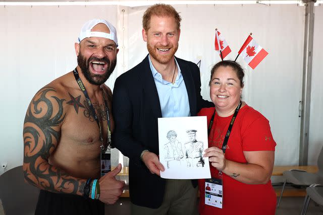 <p>Chris Jackson/Getty Images</p> Prince Harry at the 2023 Invictus Games
