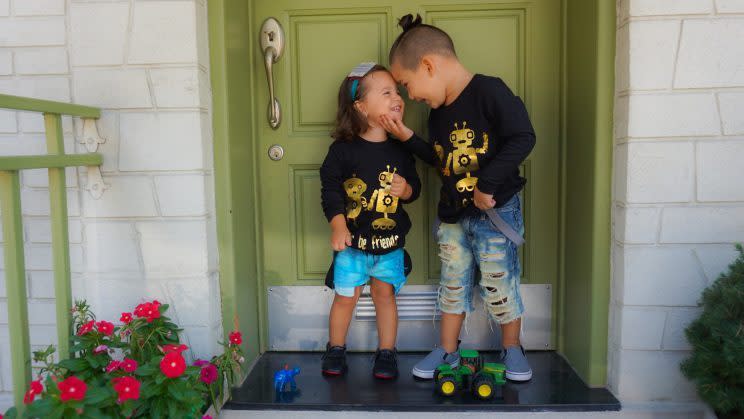 Robot T-shirts from the gender-neutral clothing line, Jessy and Jack. (Photo courtesy of Jessy and Jack)