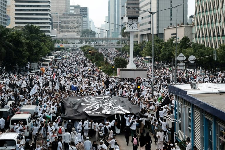 About 100,000 people joined the peaceful rally on Sunday with 23,000 officers securing the event