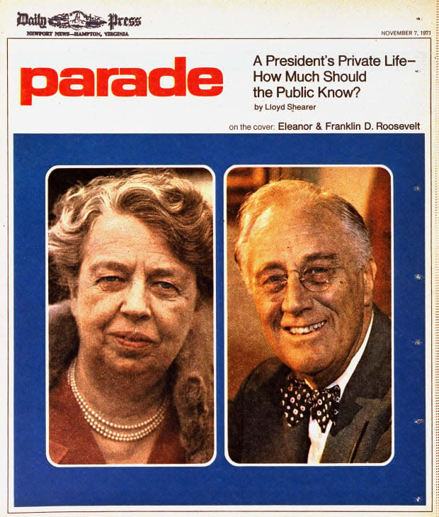 <p>Inspired by the publication of a tell-all book about President Roosevelt and his mistress, Lucy Mercer, <em>Parade</em> pondered the question of whether a president’s private life should be revealed to the public. The article concluded that secrecy was less necessary these days since the decade’s more tolerant readers probably didn’t care what presidents got up to anyway. </p>