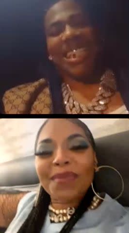 <p>Nelly/Instagram</p> Nelly shows off his missing tooth in a FaceTime call with Ashanti