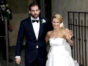 Michelle Hunziker heiratete den Unternehmersohn Tomaso Trussardi ganz in Weiß. Foto: Giampaolo Magni