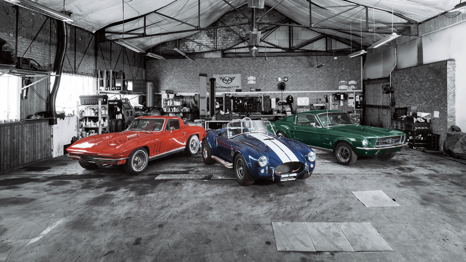 Chevrolet Corvette, Shelby Cobra and Ford Mustang - Credit: Breitling