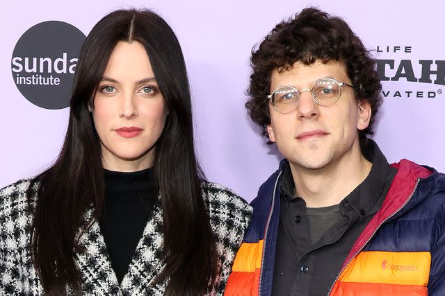 <p>Dia Dipasupil/Getty</p> Riley Keough and Jesse Eisenberg at the 2024 Sundance Film Festival premiere of 'Sasquatch Sunset'
