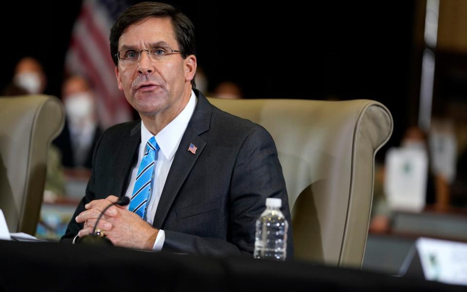 US Defence Secretary Mark Esper visited Palau last week, where he accused China of 'destabilising activities' in the Pacific - Evan Vucci /AP