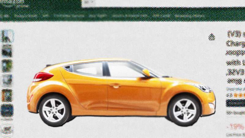 A Hyundai crossover on an Amazon-like web page.