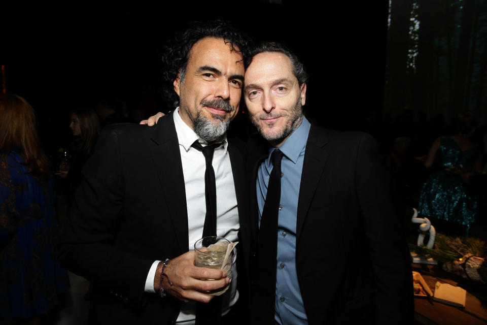 'The Revenant' director Alejandro Gonzalez Inarritu with cinematographer Emmanuel Lubezki