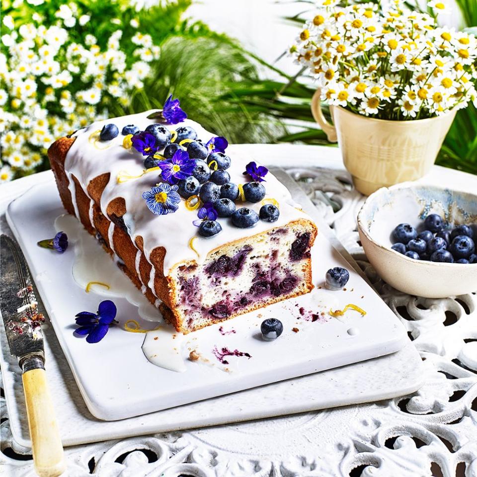 <p>Soured cream adds richness to this recipe and helps to keep this blueberry cake deliciously moist.</p><p><strong>Recipe: <a href="https://www.goodhousekeeping.com/uk/food/recipes/a577560/blueberry-cake/" rel="nofollow noopener" target="_blank" data-ylk="slk:Blueberry and Lemon Cake;elm:context_link;itc:0;sec:content-canvas" class="link ">Blueberry and Lemon Cake</a></strong></p>