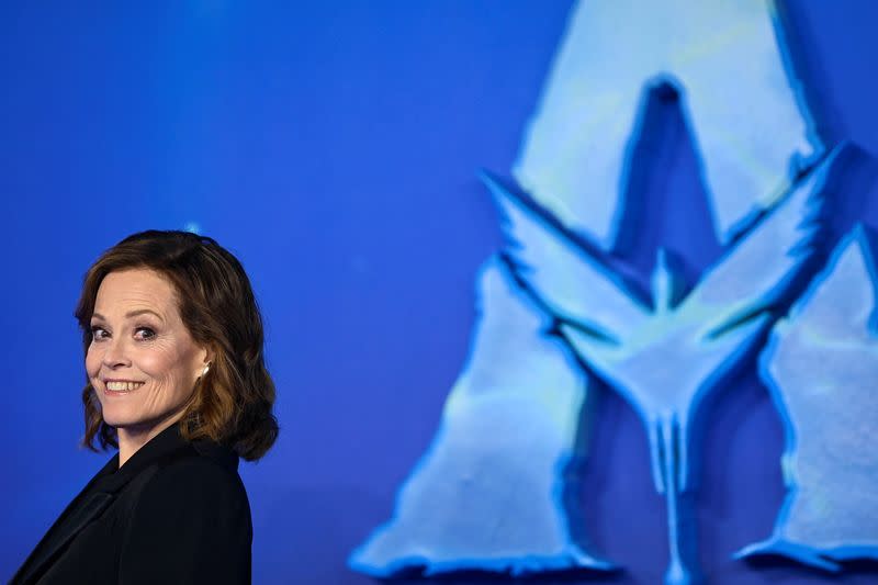 Foto el martes de la actriz Sigourney Weaver en el estreno mundial de 'Avatar: The Way of Water' en Londres