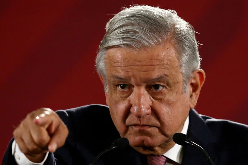 FILE PHOTO: FILE PHOTO: Mexico's President Andres Manuel Lopez Obrador attends a news conference in Mexico City