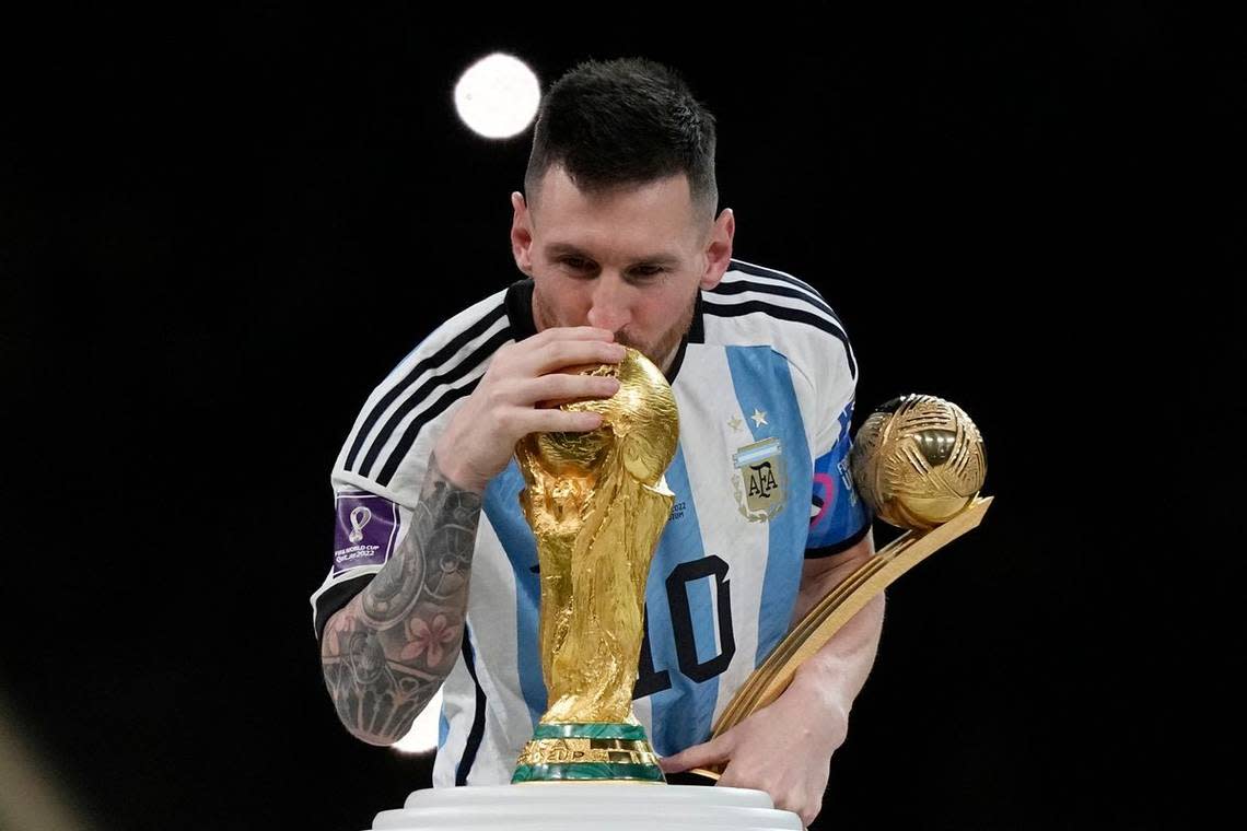 Argentine superstar Lionel Messi finally gets his World Cup trophy, the only prize that had eluded him in his career, after a thrilling win over France in penalty kicks.