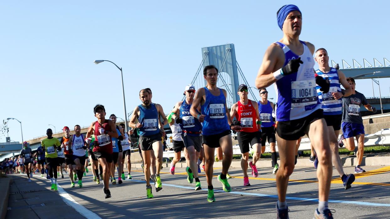  Runners competing in the New York Marathon. 