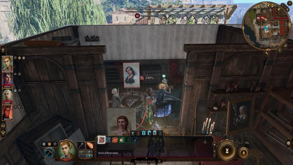 Baldur's Gate 3 Free the Artist - Burning the painting
