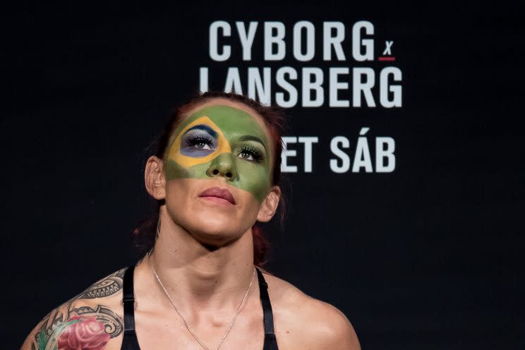 Cris “Cyborg” Justino is 17-1 with one no contest in her MMA career and is 2-0 in the UFC. (Getty Images)