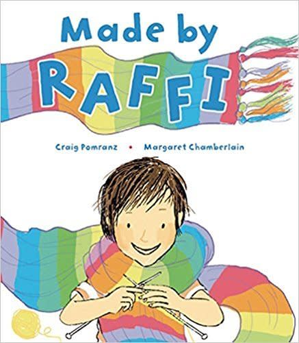 Made by Raffi is the story of a little boy who is teased for sewing and knitting. Yet, it's his crafty talents that end up saving the day for his school. Get it <a href="https://www.amazon.com/Made-Raffi-Craig-Pomranz/dp/1847804330/ref=sr_1_1?ie=UTF8&amp;qid=1417711744&amp;sr=8-1&amp;keywords=craig+pomranz" target="_blank"><strong>here</strong></a>.