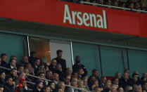 <p>Soccer Football – Europa League Semi Final First Leg – Arsenal vs Atletico Madrid – Emirates Stadium, London, Britain – April 26, 2018 Atletico Madrid coach Diego Simeone watches on from the stands Action Images via Reuters/Andrew Couldridge </p>