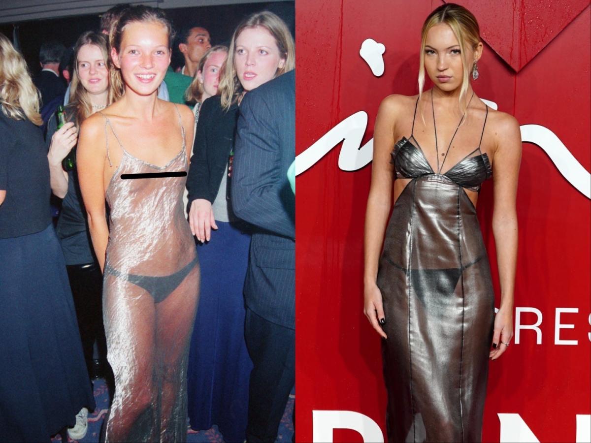 Kate Moss Said Yes to the Sheer Dress, No to the Bra—See Pics