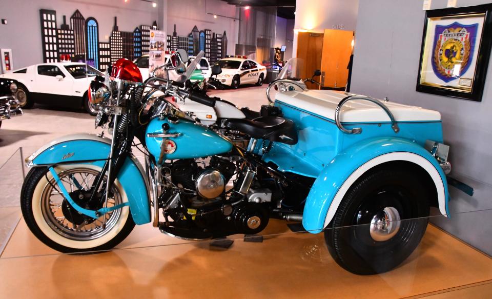 Among the displays at the American Police Hall of Fame & Museum in Titusville is a 1957 Harley-Davidson police servicar. The museum was recommended for a $25,000 Brevard County tourism cultural grant for the 2023-24 budget year. But county commissioners voted unanimously to reject all 25 arts and cultural organizations that had been in line for grants.