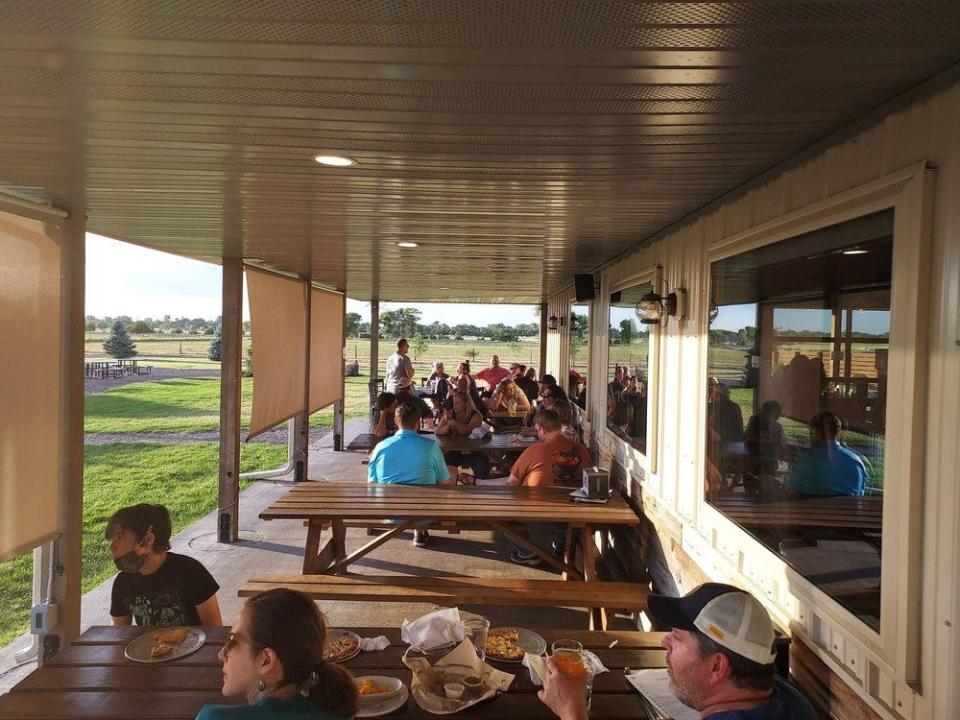 The patio at Pals Brewing.