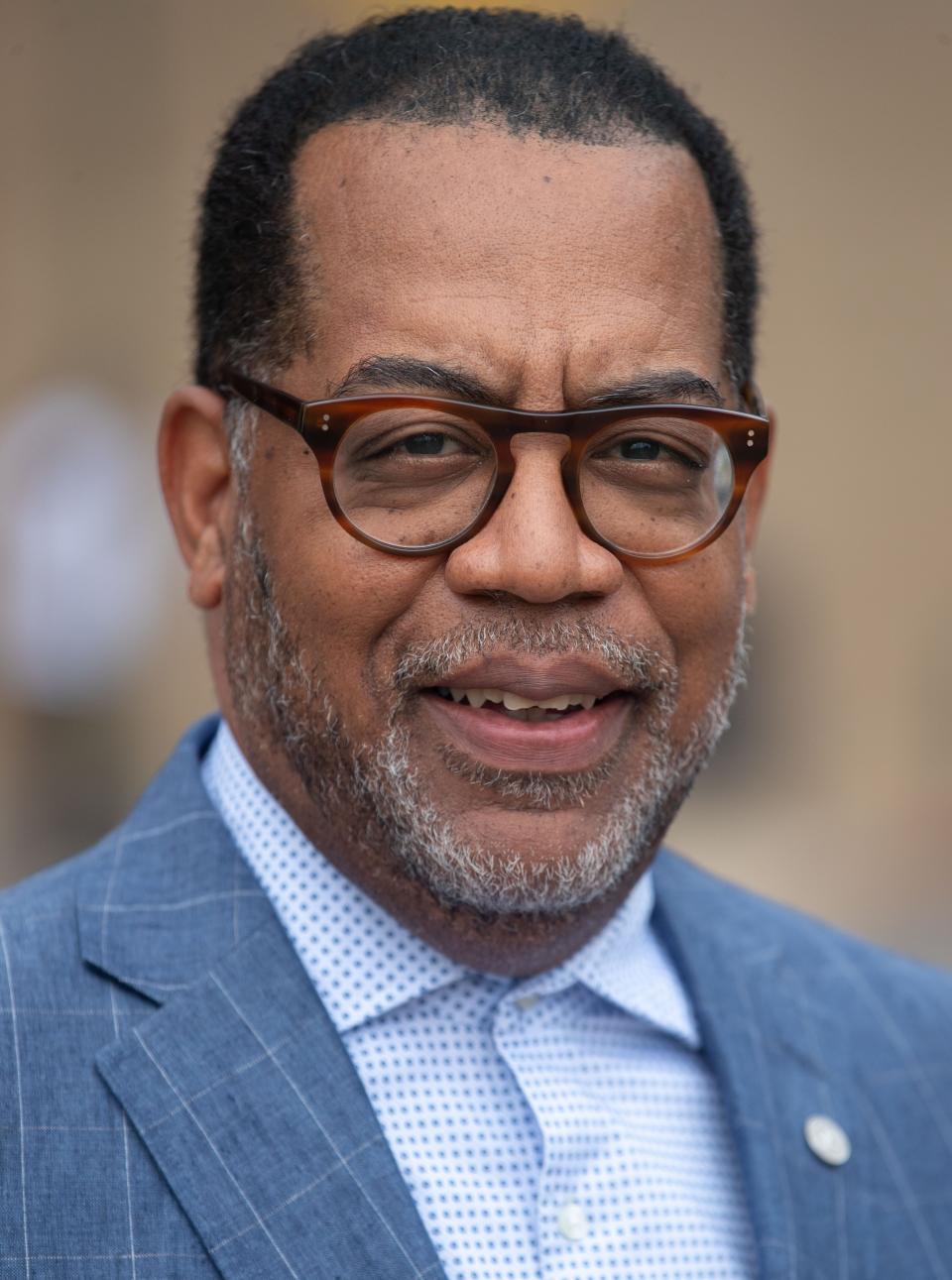 President and CEO of Regional One Health Reginald Coopwood stands outside the hospital Monday, Aug. 22, 2022, in Memphis.