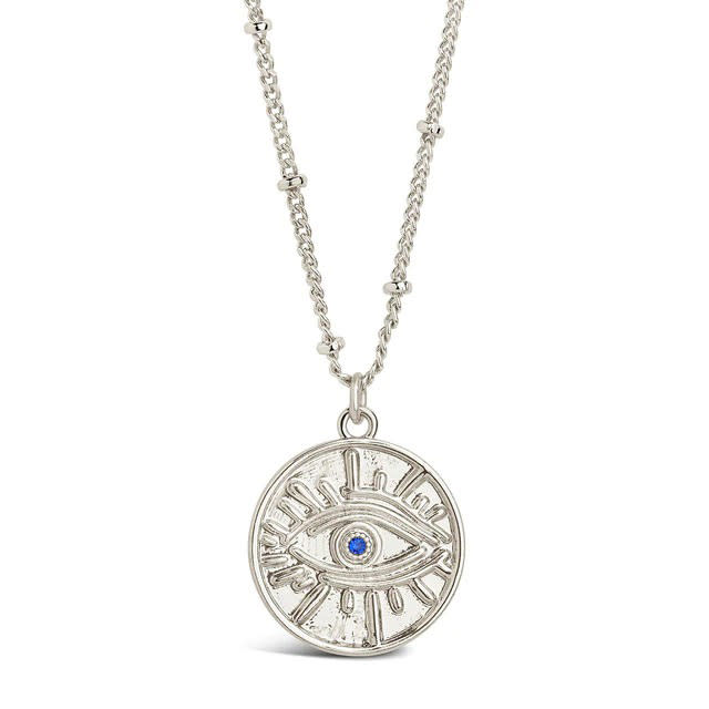 Sterling Forever Evil Eye Amulet Pendant Necklace