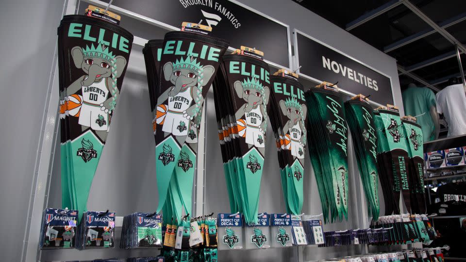 The Liberty is capitalizing on the enthusiasm for Ellie with plenty of Ellie-themed merch. - Laura Oliverio/CNN