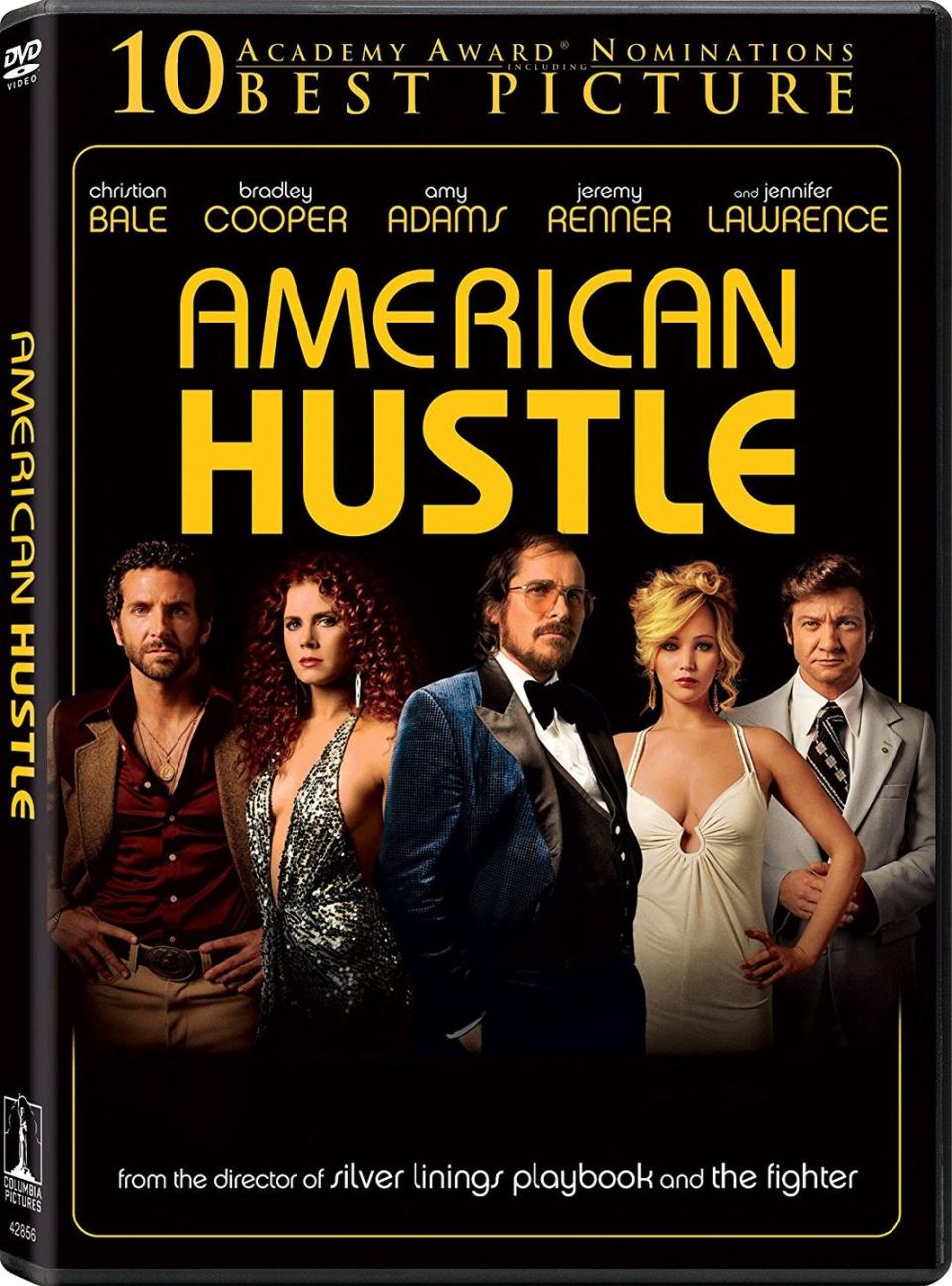 <p><a class="link " href="https://www.amazon.com/American-Hustle-Christian-Bale/dp/B00GMV8M2Y/?tag=syn-yahoo-20&ascsubtag=%5Bartid%7C10063.g.35716832%5Bsrc%7Cyahoo-us" rel="nofollow noopener" target="_blank" data-ylk="slk:Watch Now;elm:context_link;itc:0;sec:content-canvas">Watch Now</a></p><p>Inspired by the 1970s <a href="https://www.fbi.gov/history/famous-cases/abscam" rel="nofollow noopener" target="_blank" data-ylk="slk:FBI ABSCAM investigation;elm:context_link;itc:0;sec:content-canvas" class="link ">FBI ABSCAM investigation</a>, <em>American Hustle</em> tells the story of two con men on a sting operation in New Jersey. From the dance moves to the double-crossing, the hustle of crime might bring everyone's world crashing down. </p>