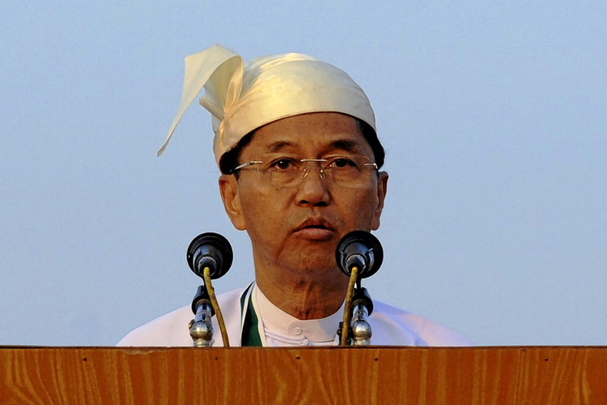 Myint Swe, président soutenu par la junte birmane, affirme que « le sacrifice de vies est nécessaire pour rétablir la stabilité » dans son pays.  - Credit:SOE THAN WIN / AFP